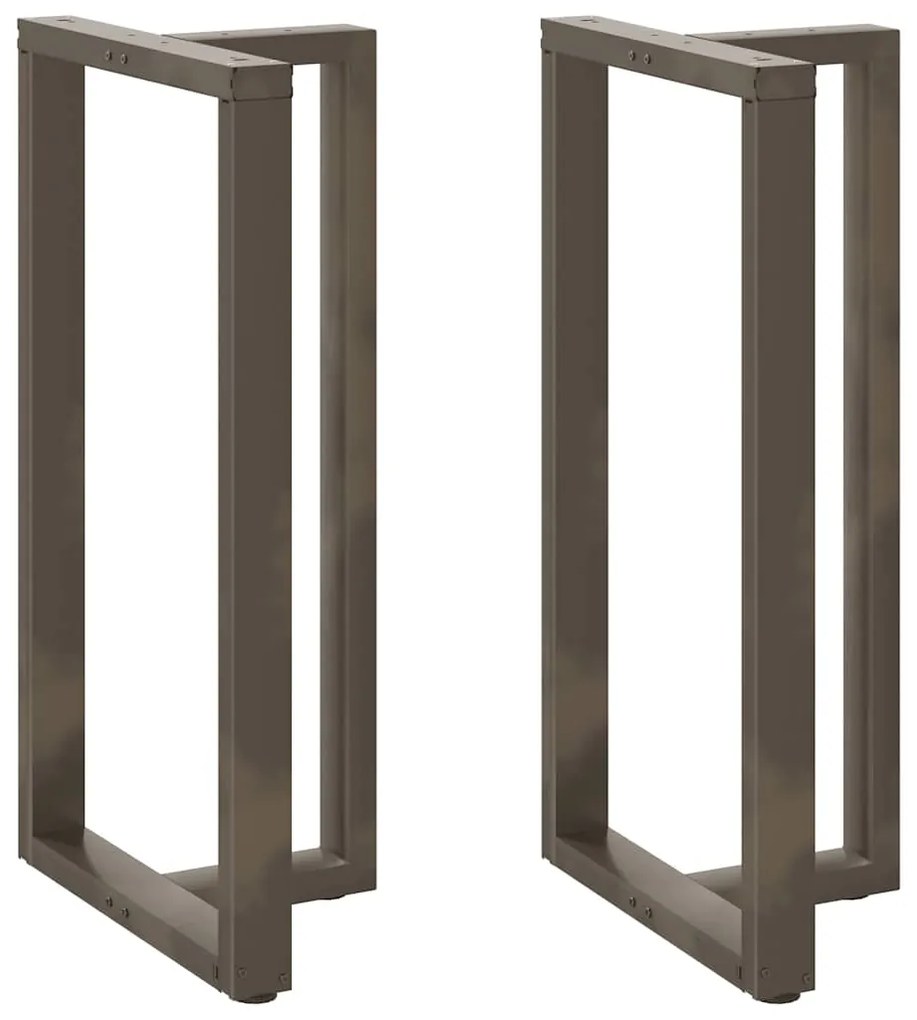 Πόδια Τραπεζιού Μπαρ σε Σχήμα Τ, 2 τεμ. Μαύρο 60x35x(110-111) εκ. Ατσάλι