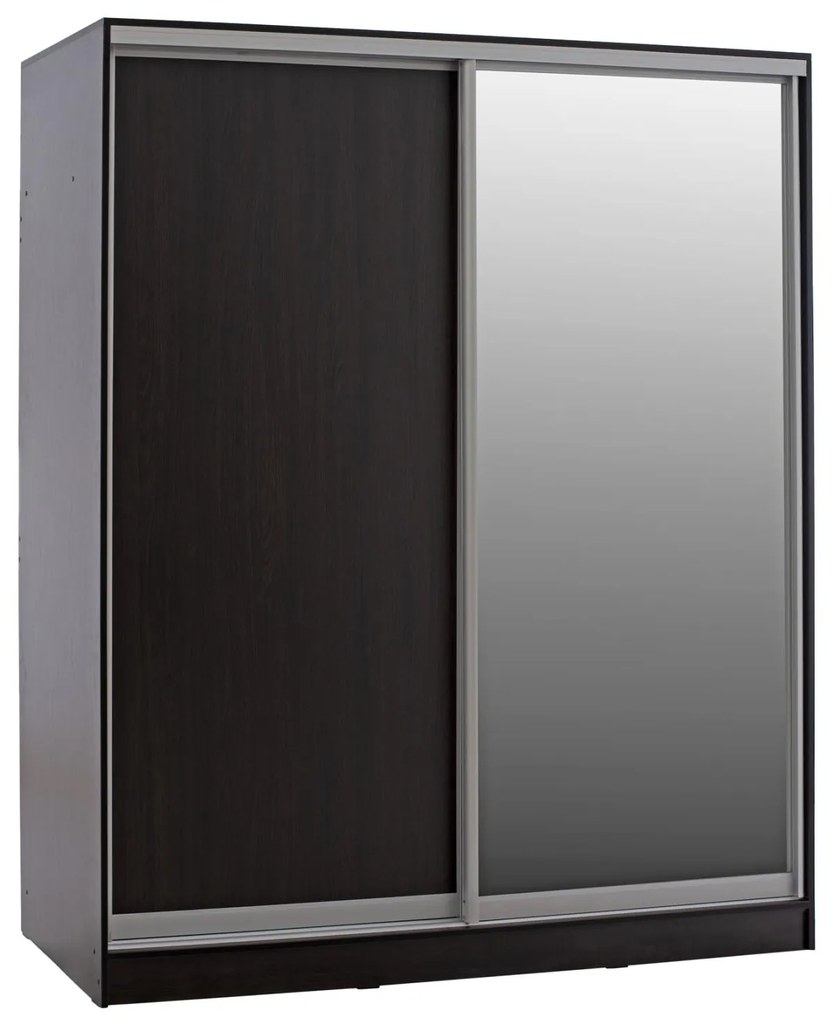 Ντουλάπα Συρόμενη ADLER Δίφυλλη με Καθρέπτη Wenge 160x60x210Υεκ. 160x60x210 εκ.