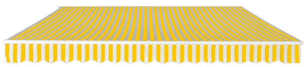 vidaXL Τέντα Αναδιπλούμενη Χειροκίνητη Κίτρινη/Λευκή 400 εκ.