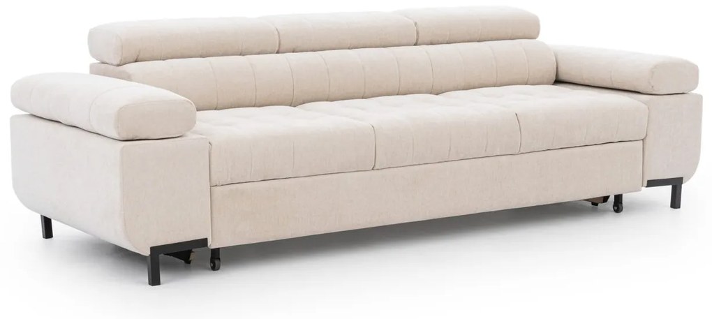 Καναπές/Κρεβάτι 3θέσιος Tyro / Μπεζ/253x100x99 BOG5308