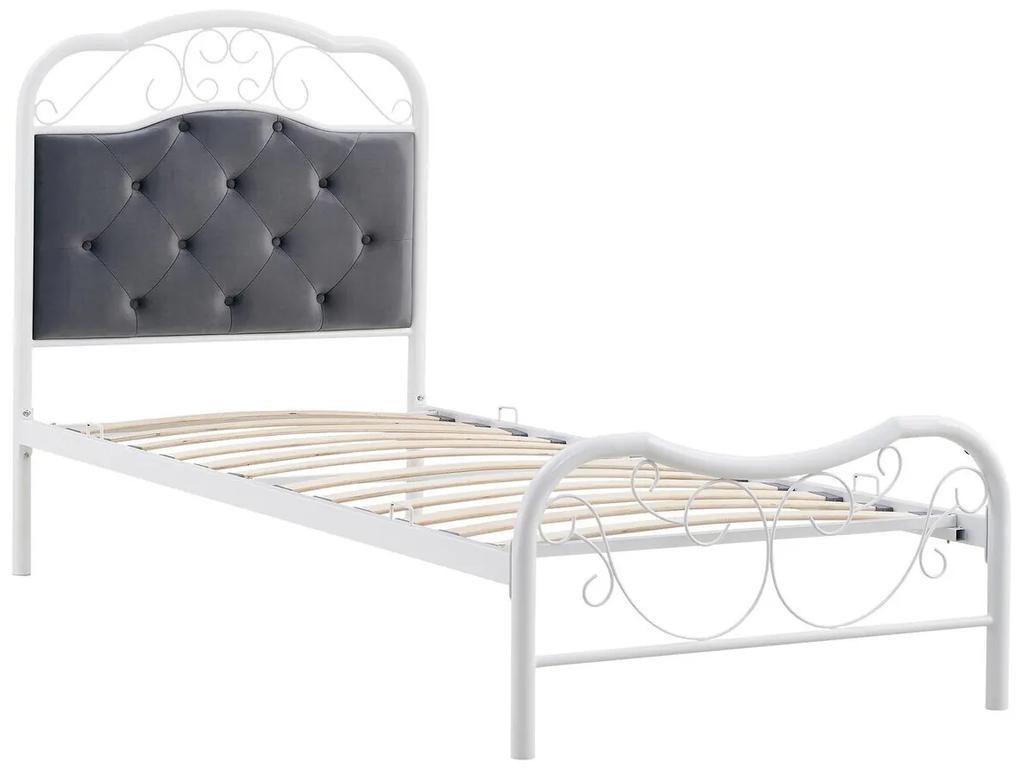 Κρεβάτι Houston 1452, Μονόκλινο, Άσπρο, 90x200, Τάβλες για Κρεβάτι, 92x209x115cm, 22 kg | Epipla1.gr