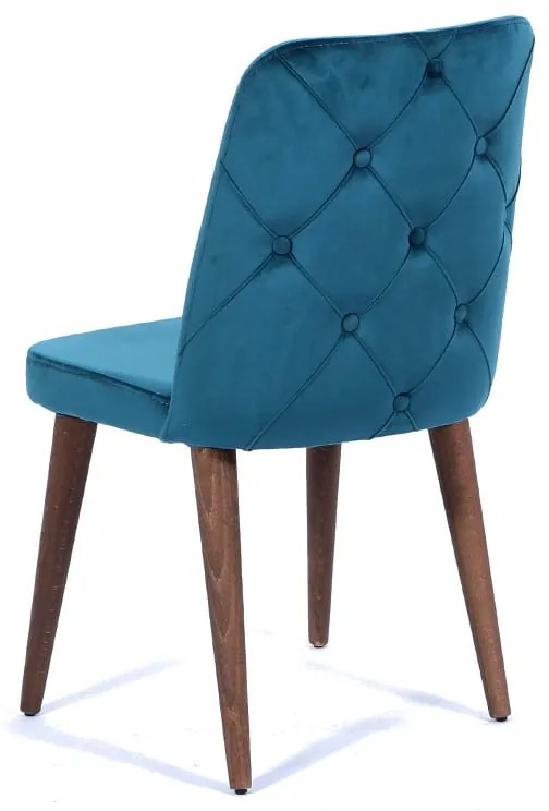 Καρέκλα LOTUS ξύλο φυσικό χρώμα /ύφασμα VENUS 26 ( PETROL )