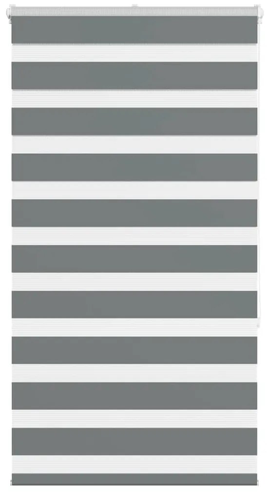 vidaXL Ζέβρα τυφλή Σκούρο Γκρι Πλάτος υφάσματος 70,9 εκ. Πολυεστέρας