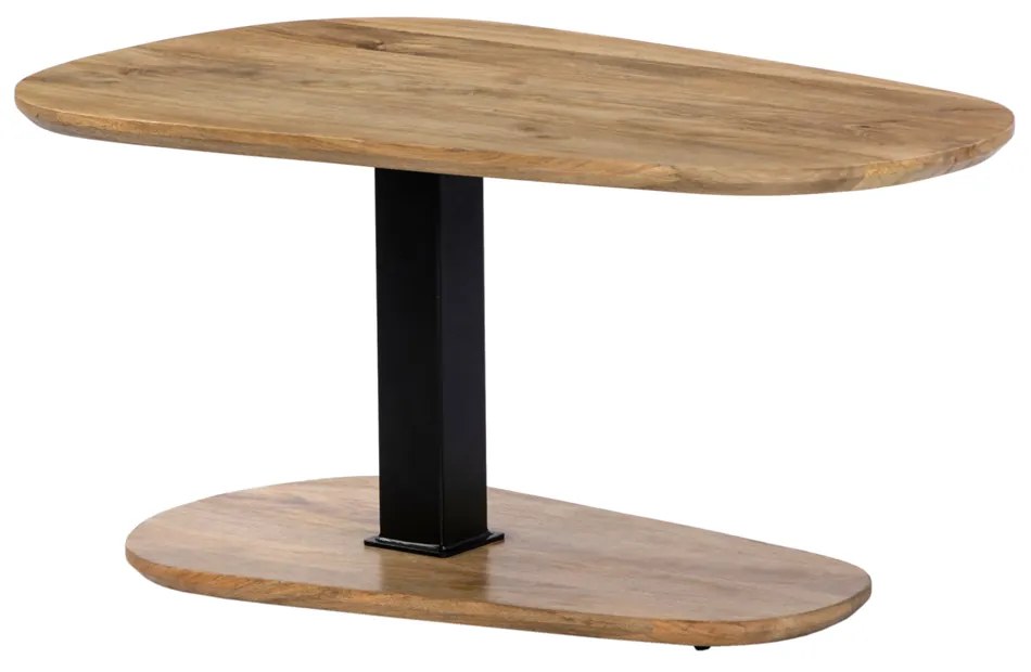 LEVEL COFFEE TABLE ΦΥΣΙΚΟ ΜΑΥΡΟ 95x65xH48cm - 04-1048