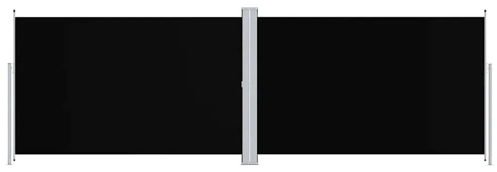 vidaXL Σκίαστρο Πλαϊνό Συρόμενο Μαύρο 200 x 600 εκ.