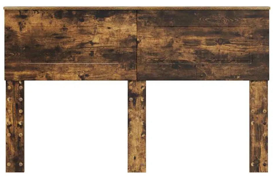 vidaXL Κεφαλάρι με κεφαλάρι Καπνιστό Δρύς 150 cm Επεξεργασμένο ξύλο