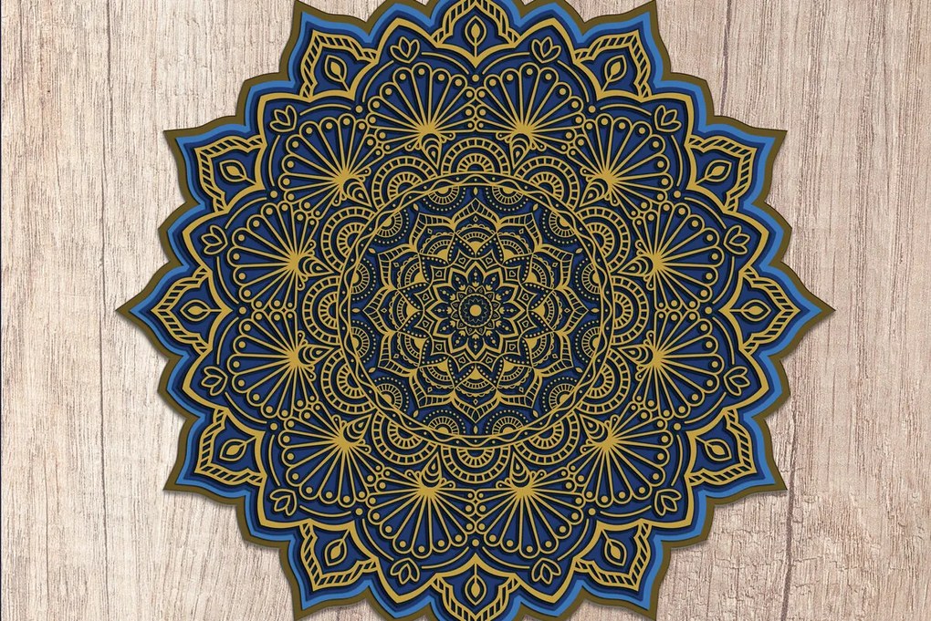 Σετ των 2 Intra απο ξύλο plywood 3mm-4mm πάχος 3D Layered Mandala Art – Πολυστρωματική κοπή Δίασταση 30x30 cm INTRAFABR-14437390