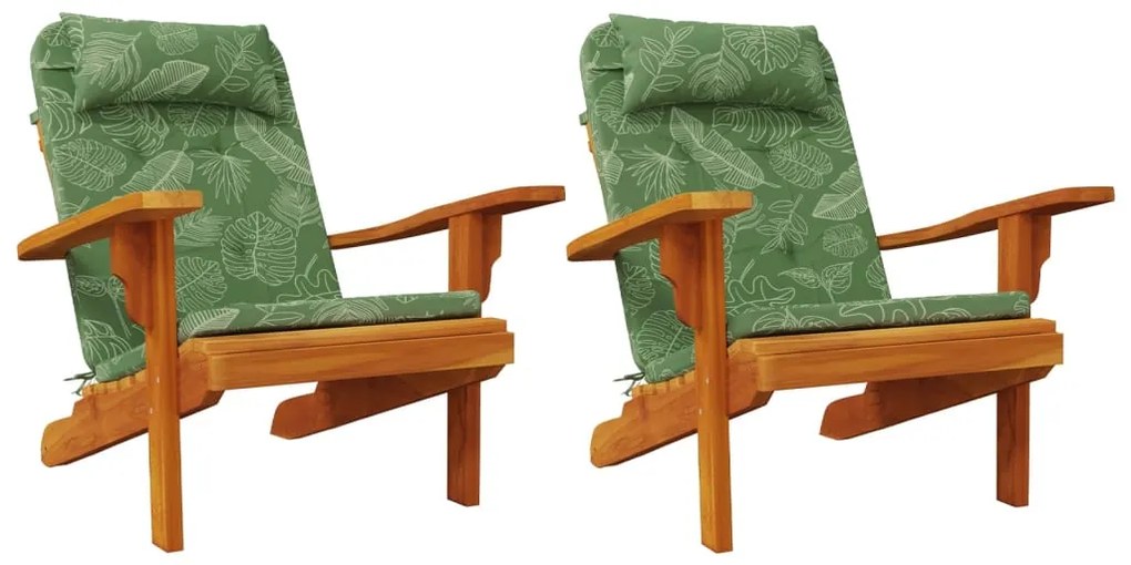 vidaXL Μαξιλάρια Καρέκλας Adirondack 2 τεμ. Σχ. Φύλλα Ύφασμα Oxford