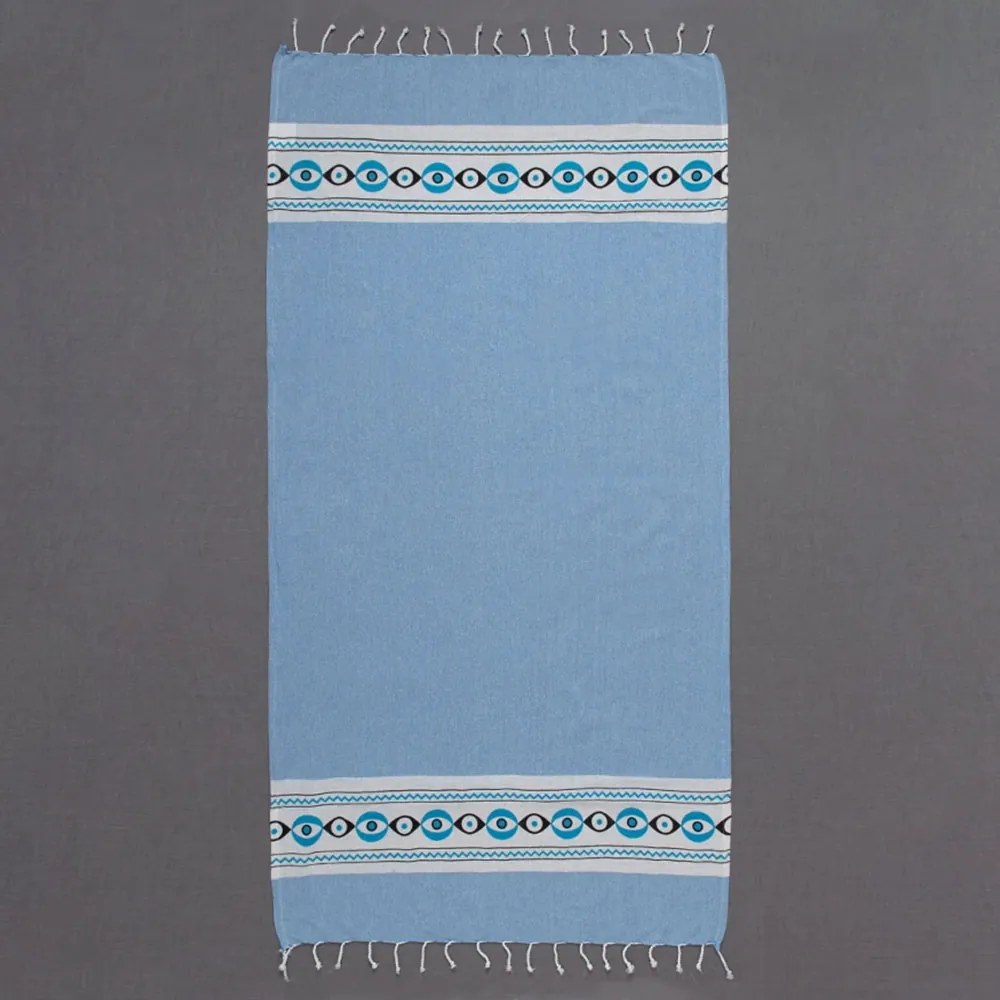 Παρεό (90x180) Silk Fashion npk707 Σιέλ