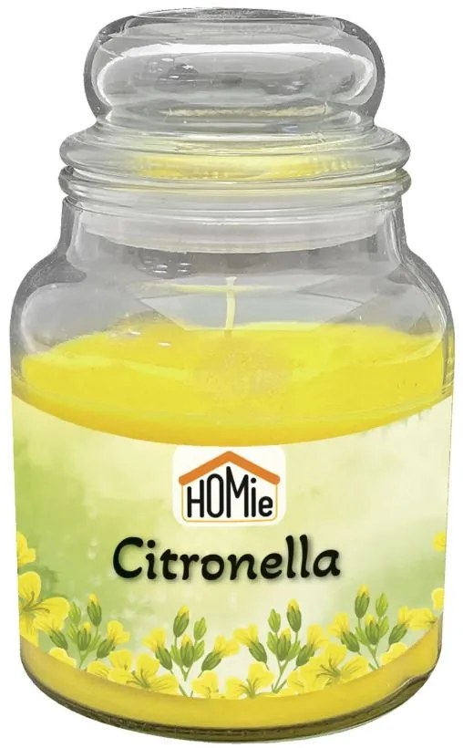 Αρωματικό Κερί Citronella Σε Βάζο 11x14,5εκ. Homie 37-449