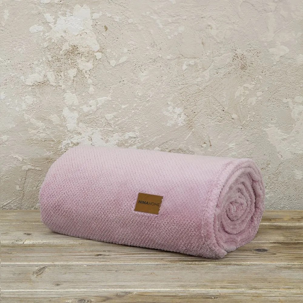 Κουβέρτα Jacquard Mellow Pink Nima Μονό 150x220cm Πολυέστερ