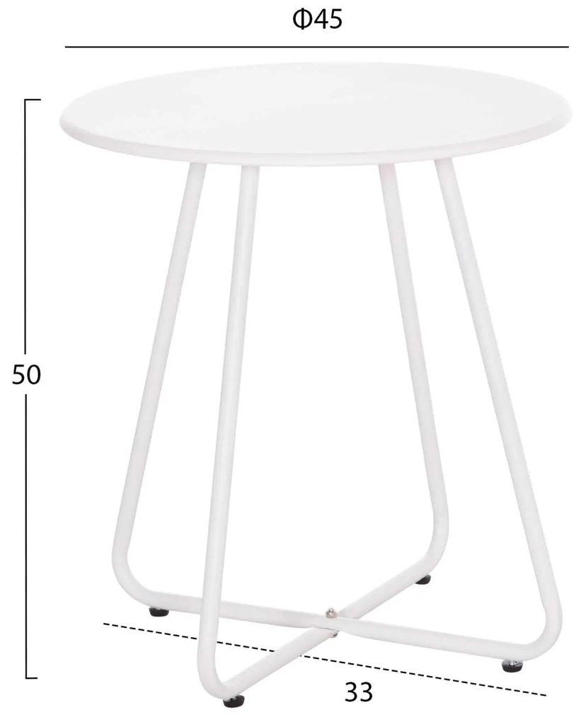 ΣΕΤ LOUNGE 3TMX ΕΞ.ΧΩΡΟΥ OREGO HM21107.02 ΑΛΟΥΜΙΝΙΟ &amp; ΜΕΤΑΛΛΟ ΣΕ ΛΕΥΚΟ