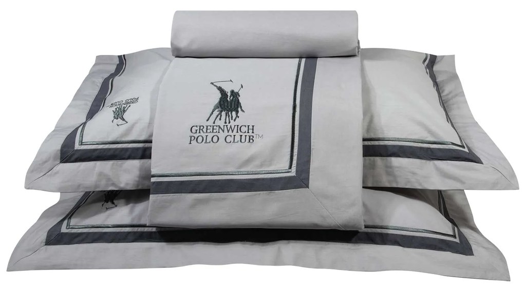 GREENWICH POLO CLUB ΠΑΠΛΩΜΑΤΟΘΗΚΗ ΣΕΤ ΥΠΕΡΔΙΠΛH 2175 ΓΚΡΙ