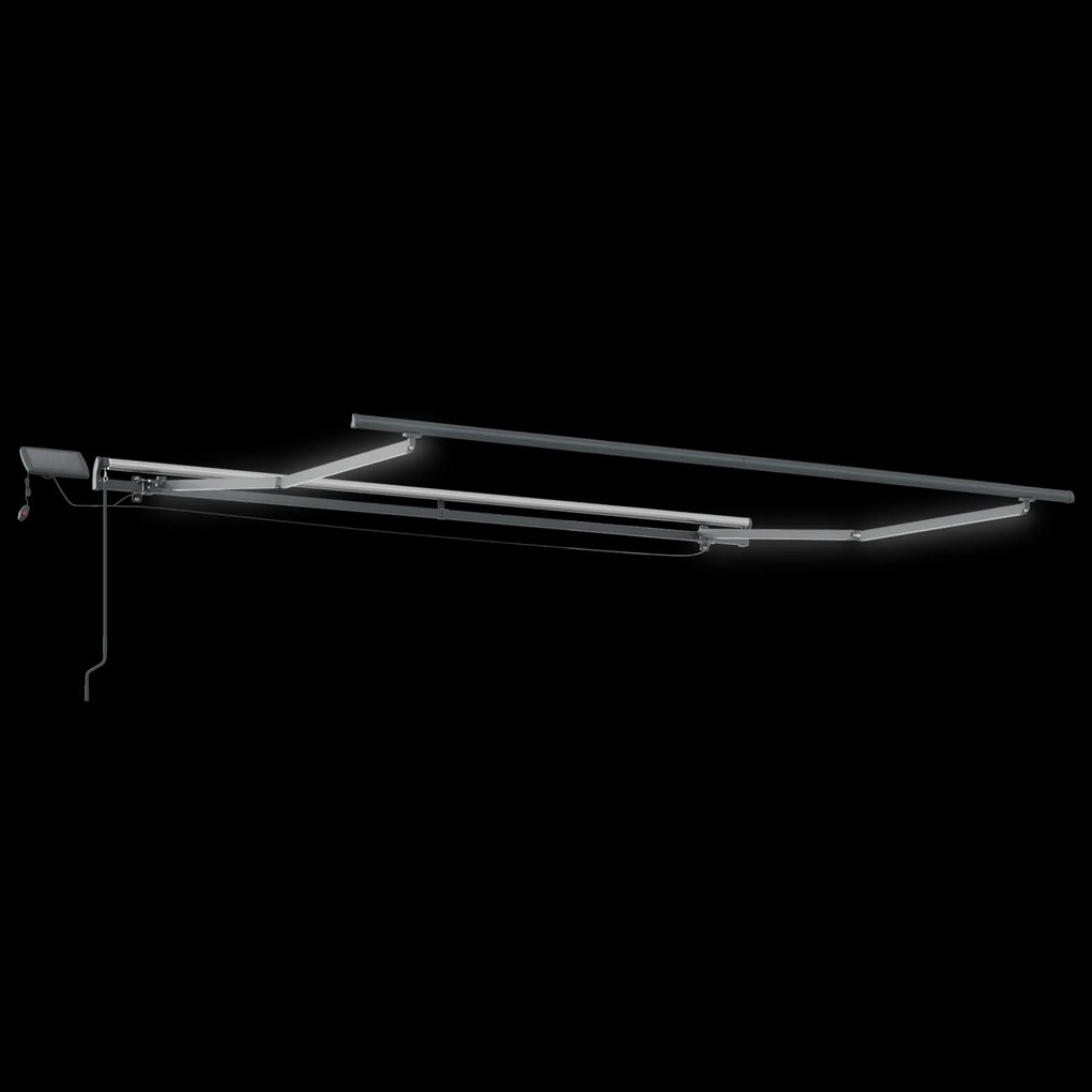 vidaXL Χειροκίνητη Ανασυρόμενη Τέντα με LED Πράσινη και Κίτρινη 300x250 εκ.