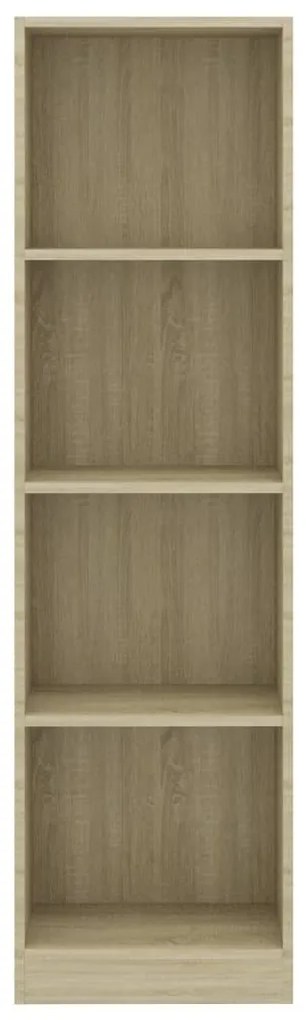 Βιβλιοθήκη με 4 Ράφια Sonoma Δρυς 40x24x142 εκ. Επεξ. Ξύλο 800840