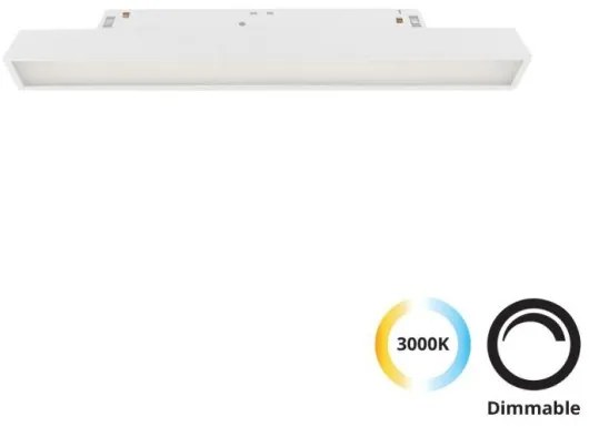 Φωτιστικό Μαγνητικής Ράγας LED 12W 3000K 30x4,4 Magnetic Viokef 4244303 Λευκό