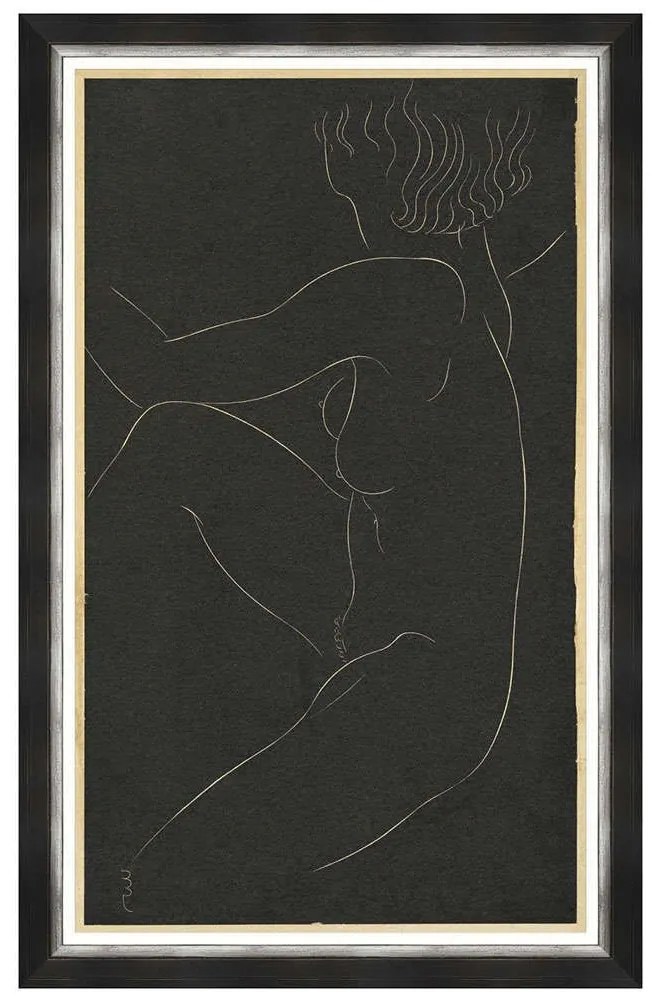 Κάδρο Female Nude FA13417 60x100cm Black-Gold MindTheGap Κάθετοι Wood, Acrylic