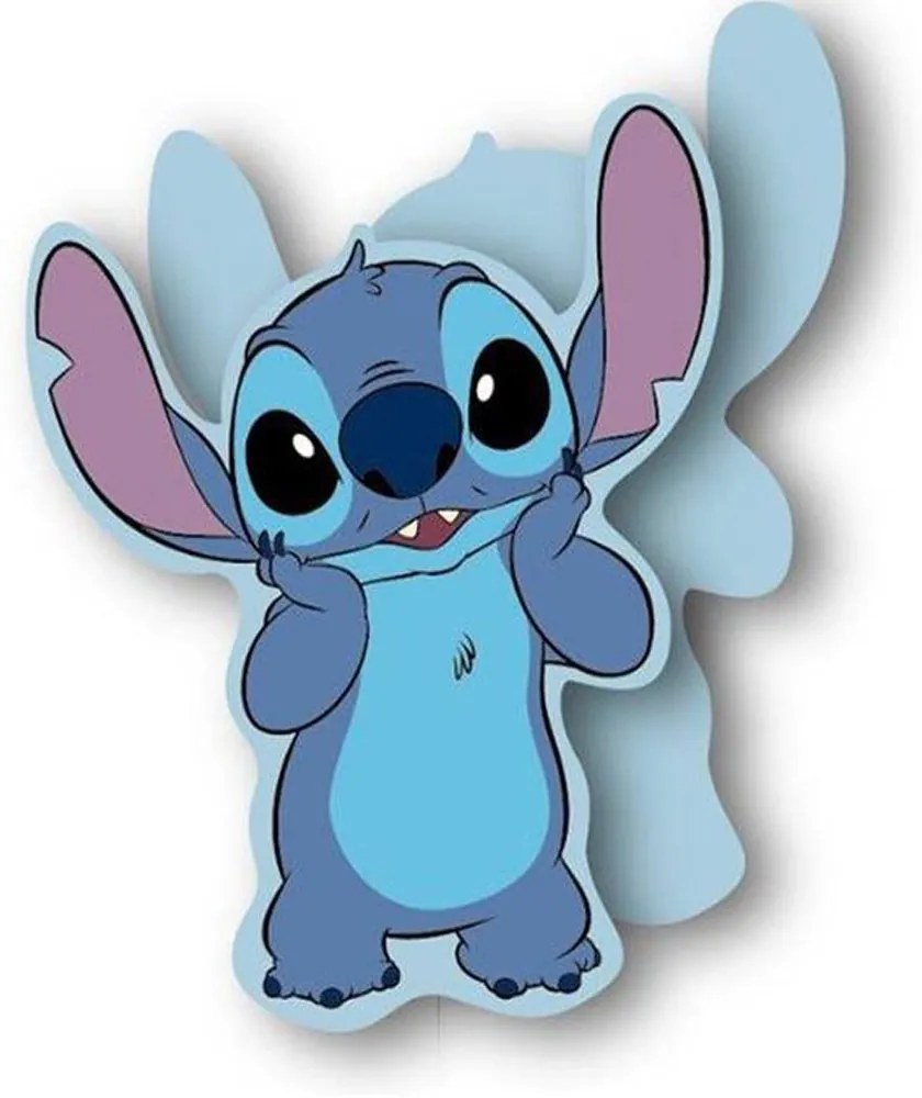 Μαξιλάρι Διακοσμητικό Παιδικό 3D (Με Γέμιση) Disney Home Stitch 193 15cm Sky Blue DimCol 15cm Velboa