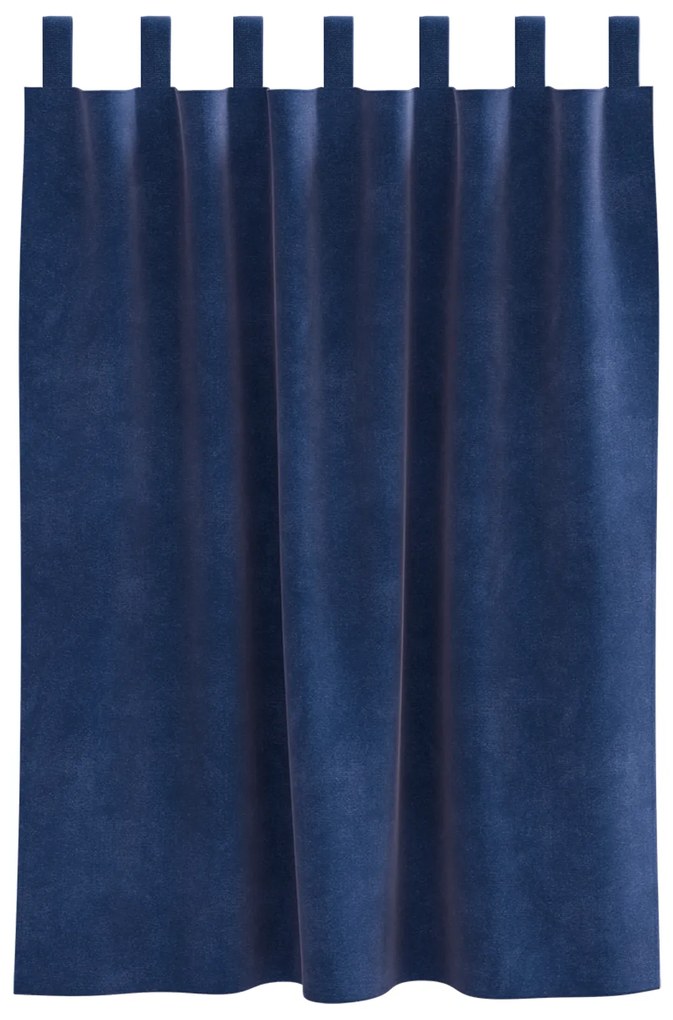 vidaXL Κουρτίνες με κουρτίνες 2 pcs Σκούρο Μπλε 140 x 140 cm Βελούδο