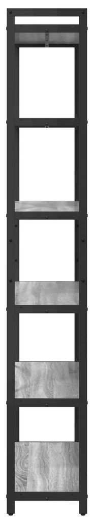 vidaXL Βιβλιοθήκη Γκρι sonoma 80 x 30 x 188 εκ Επεξεργασμένο ξύλο
