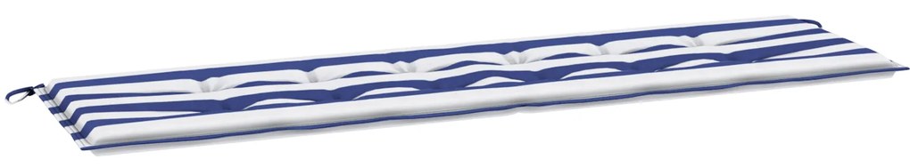 vidaXL Μαξιλάρι Παγκάκι Ριγέ Μπλε και Λευκό 180x50x4 εκ Υφασμά Οξφόρδης