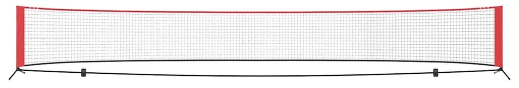 vidaXL Δίχτυ Τένις Μαύρο και κόκκινο 595 x 90.5 x 87 εκ. Πολυεστέρας