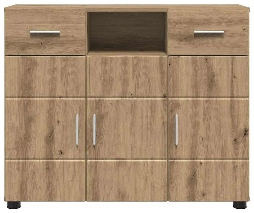 vidaXL Πλαϊνό γραφείο με συρτάρι artisan δρυς 88.5 x 30.5 x 73 εκ