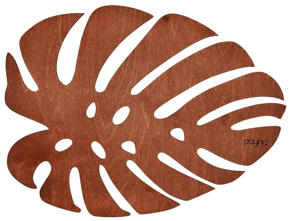 Σουπλά Monstera (Σετ 4Τμχ) 790PYN1124 33x45cm Cherry Hermia Ξύλο