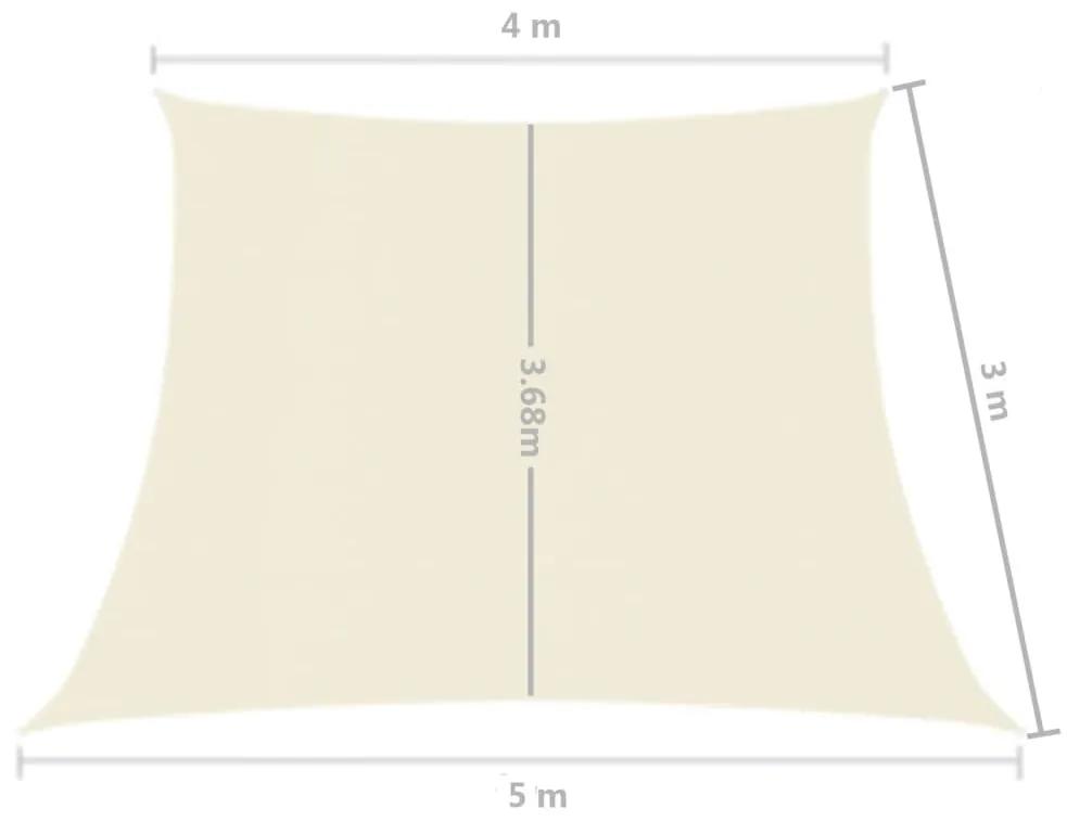 vidaXL Πανί Σκίασης Κρεμ 4/5 x 3 μ. από HDPE 160 γρ./μ²