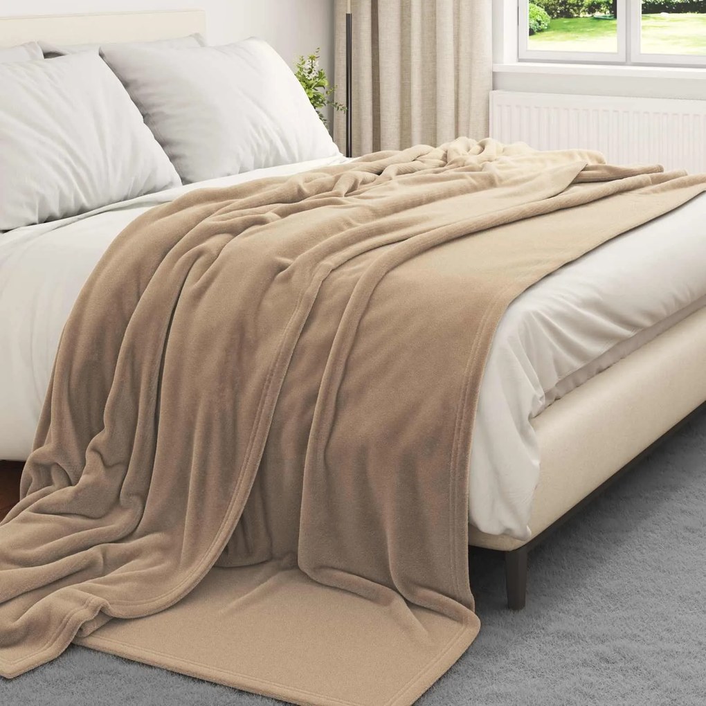 vidaXL Κουβέρτα Καμηλοπάρδαλη 220 x 240 cm Μαλλί