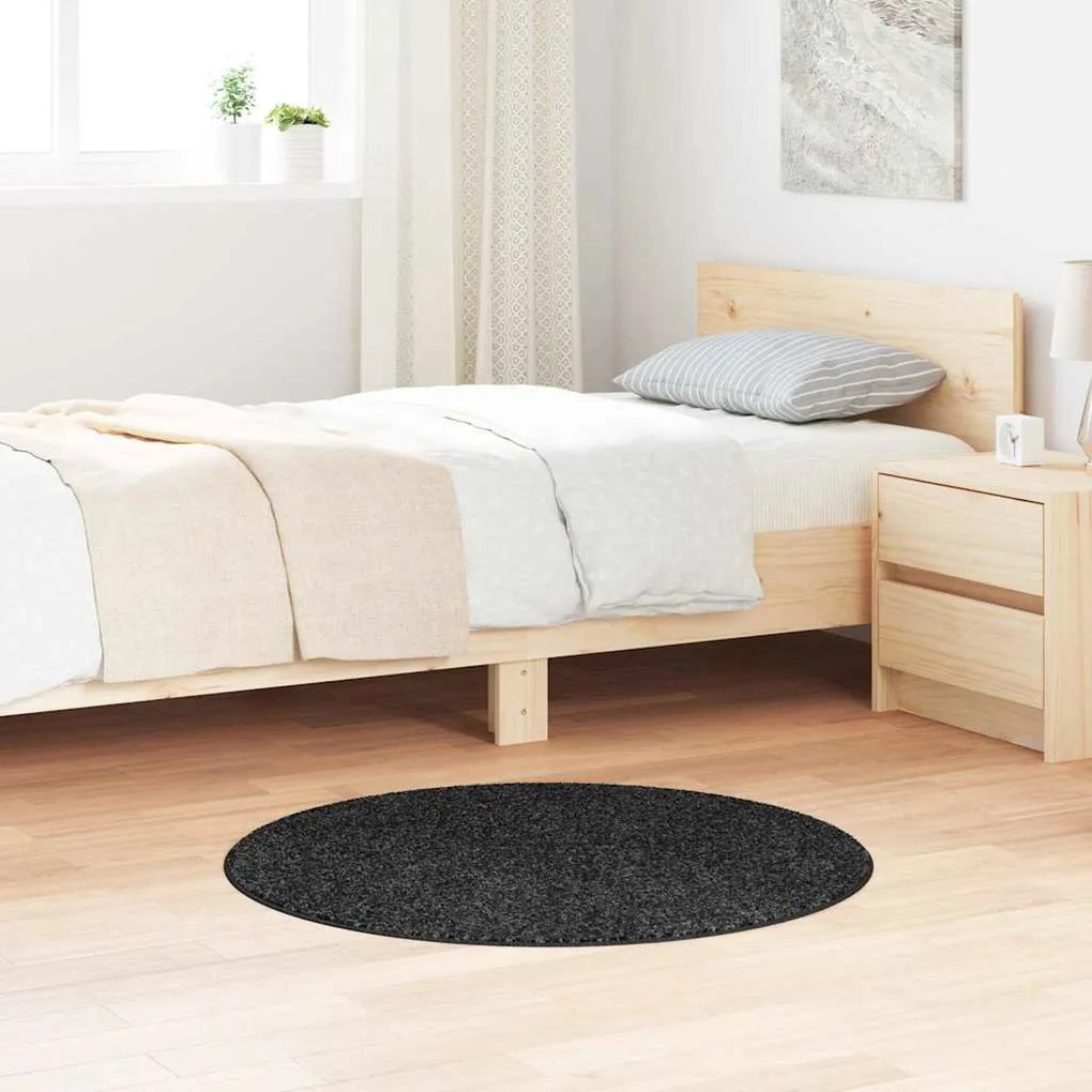 vidaXL Χαλί Σκούρο Γκρι 90 x 90 cm Πολυπροπυλένιο