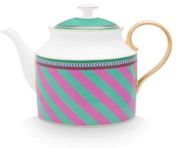 ΜΕΓΑΛΗ ΤΣΑΓΙΕΡΑ 1.8ltr PIP STUDIO - CHIQUE STRIPES PINK-GREEN