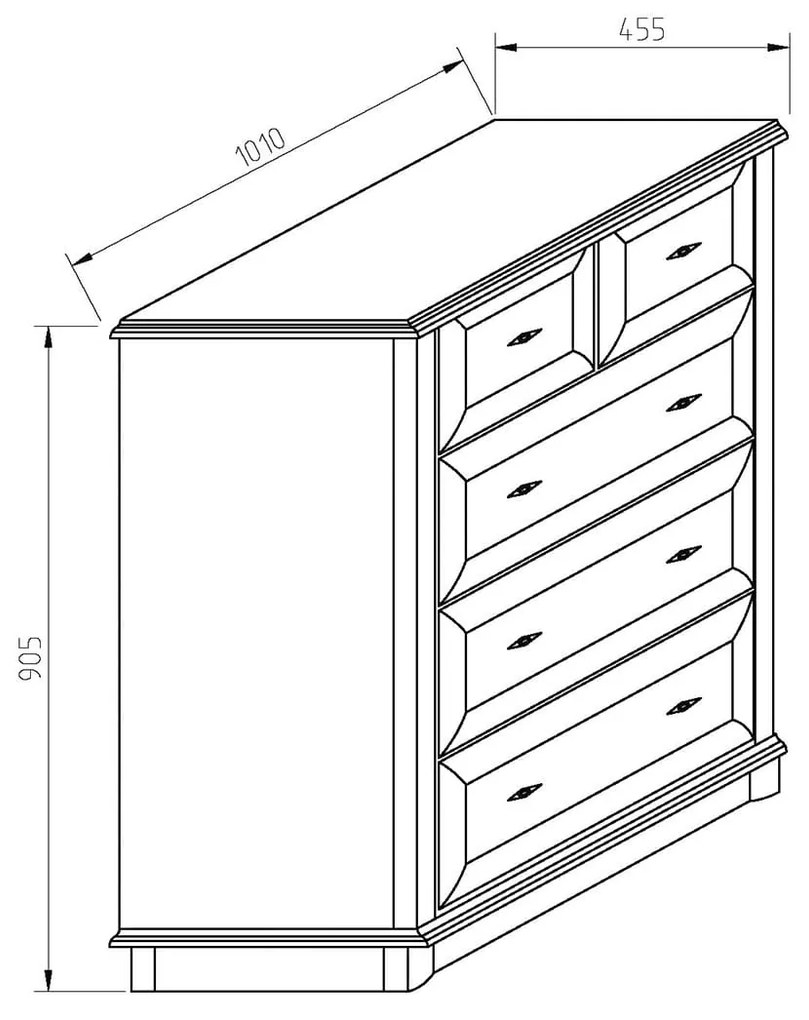 Μπουφές BOCAR Vaudeville Pine Tree 101×45.5x90.5cm