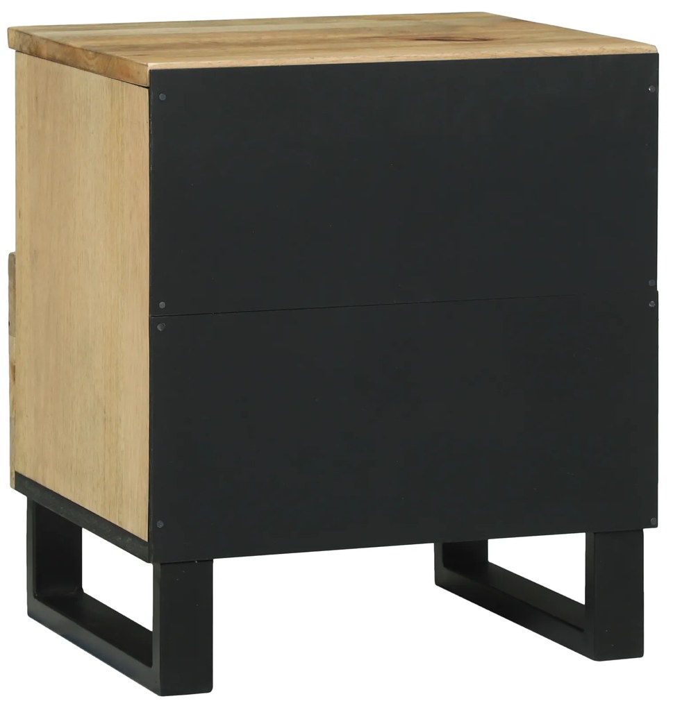 vidaXL Κομοδίνο - 40 x 33 x 46 cm, Σταθερό Κρεβάτι από Μάνγκο