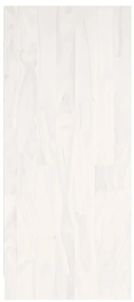 vidaXL Βιβλιοθήκη Λευκή 104 x 33 x76 εκ. από Μασίφ Ξύλο Πεύκου