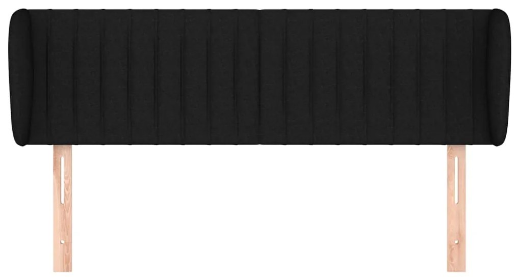 vidaXL Κεφαλάρι με Πτερύγια Μαύρο 147 x 23 x 78/88 εκ. Υφασμάτινο