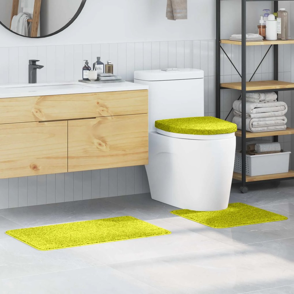 Σετ Μάτ Μπάνιου Αντιολισθητικό 3 pcs Πράσινο PP