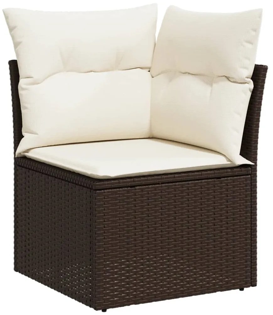 vidaXL Σαλόνι Κήπου Σετ 6 Τεμαχίων Καφέ Συνθετικό Ρατάν με Μαξιλάρια