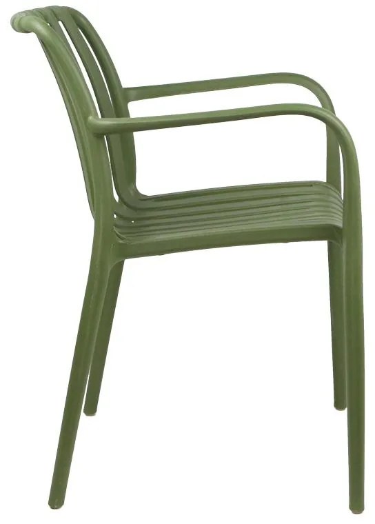 Καρέκλα - Πολυθρόνα Zoi pp σε σκούρη πράσινη απόχρωση 58.5x54x80 εκ. 58.5x54x80 εκ.