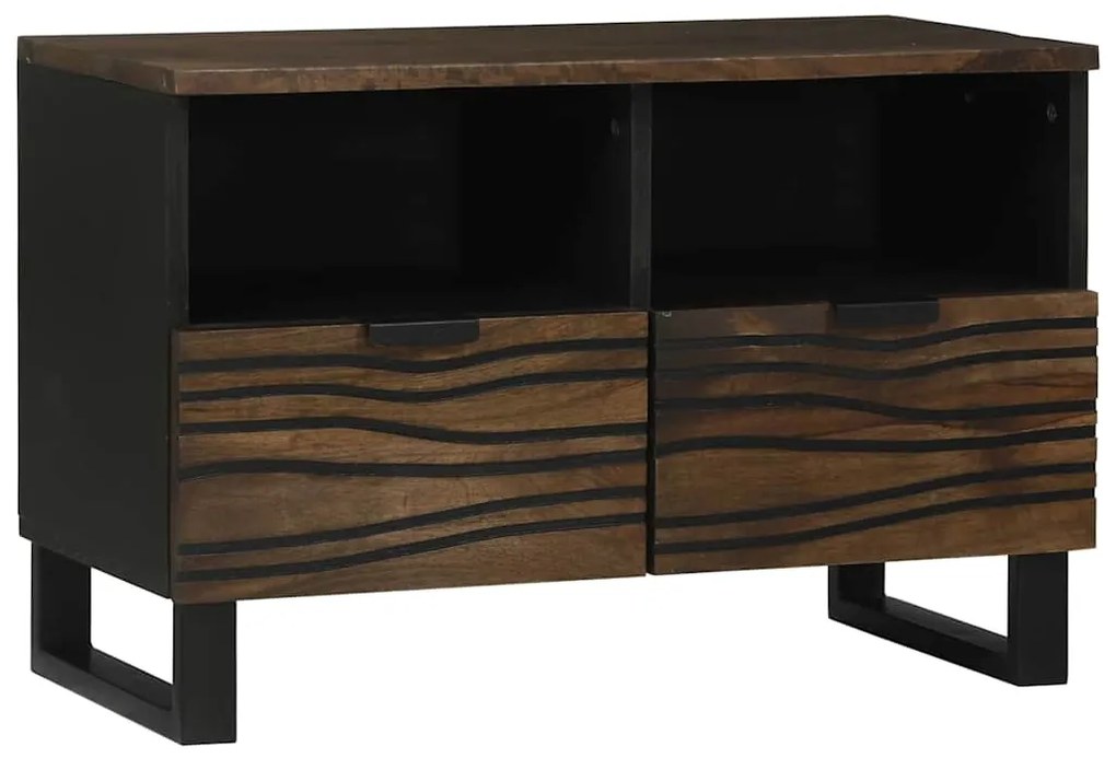 vidaXL Ντουλάπι TV με συρτάρι Καφέ 70 x 33 x 46 εκ Μασίφ ξύλο μάνγκο
