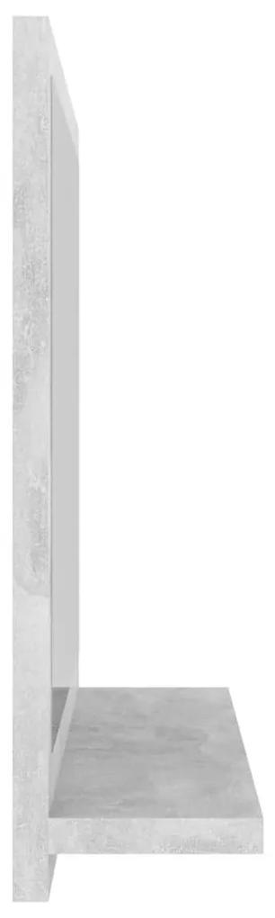 Καθρέφτης Μπάνιου Γκρι Σκυροδέματος 40x10,5x37 εκ. Μοριοσανίδα - Γκρι