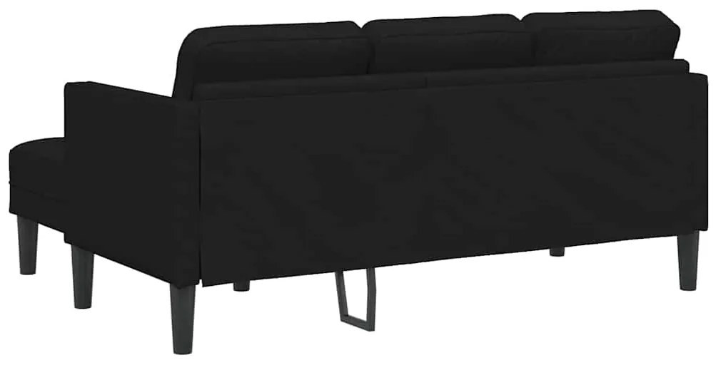 vidaXL Σετ Καναπέ με μαξιλάρι Μαύρο 173 x 131 x 67 εκ Πολυεστέρας
