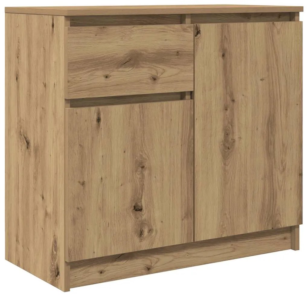 Συρταριέρα με Συρτάρια Τεχνίτης Δρυς 71x35x65 εκ. Επεξ. Ξύλο - Καφέ