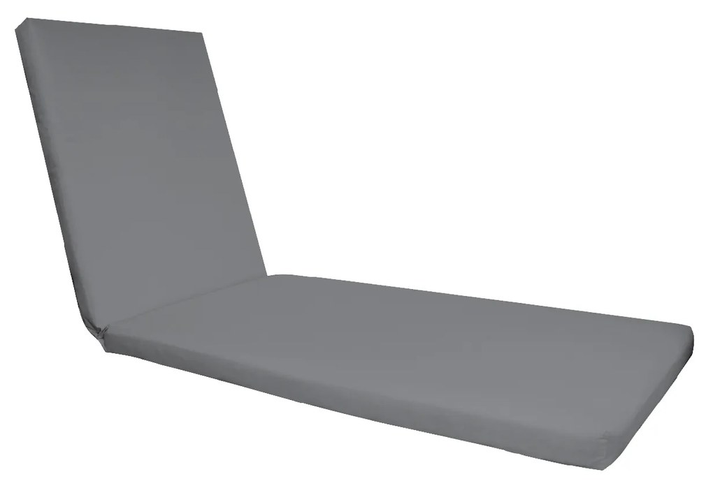 Μαξιλάρι Ξαπλώστρας SUNLOUNGER Ύφασμα Γκρι 196(78+118)x60x7cm