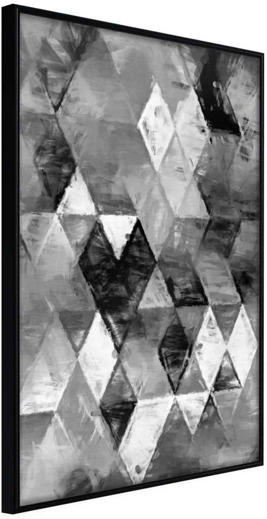 Αφίσα - Abstract Diamonds - 20x30 - Μαύρο - Χωρίς πασπαρτού