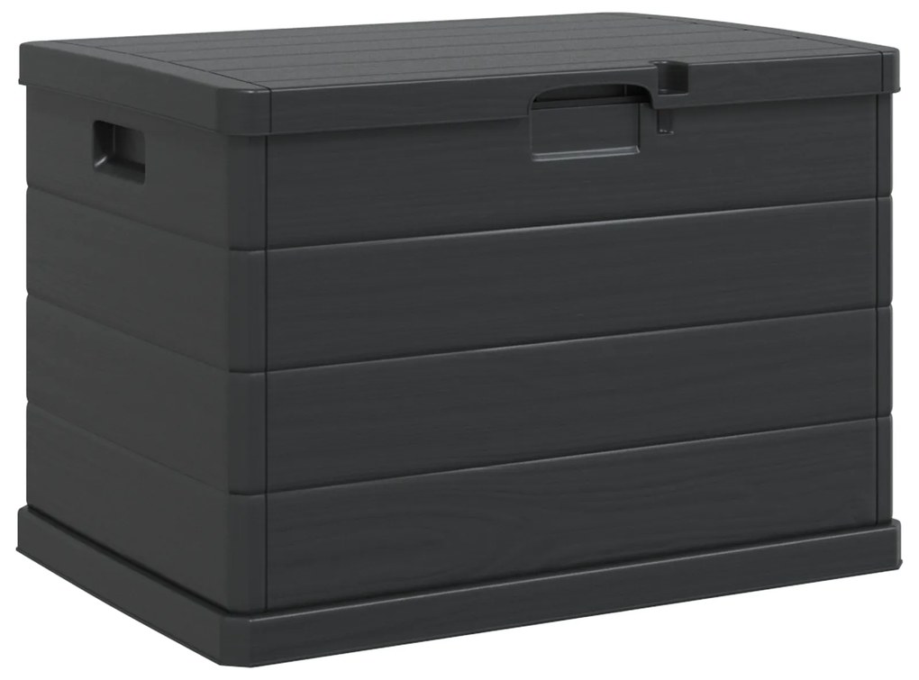 vidaXL Κουτί Αποθήκευσης Κήπου - Ανθρακί, 77.5 x 54.5 x 53 εκ, Πλαστικό, 170 Λ