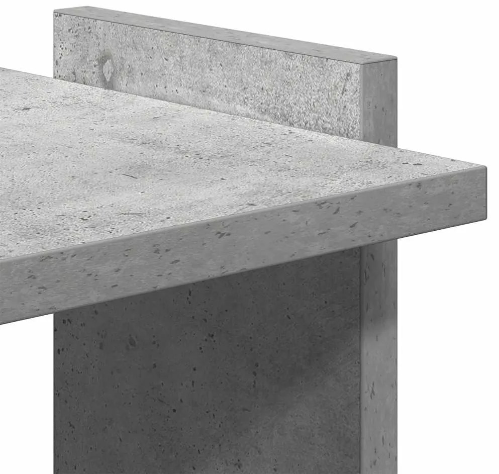 vidaXL Βιβλιοθήκη 3 επιπέδων Μπετόν Γκρι 60x30x120 cm Ξύλινη κατασκευή