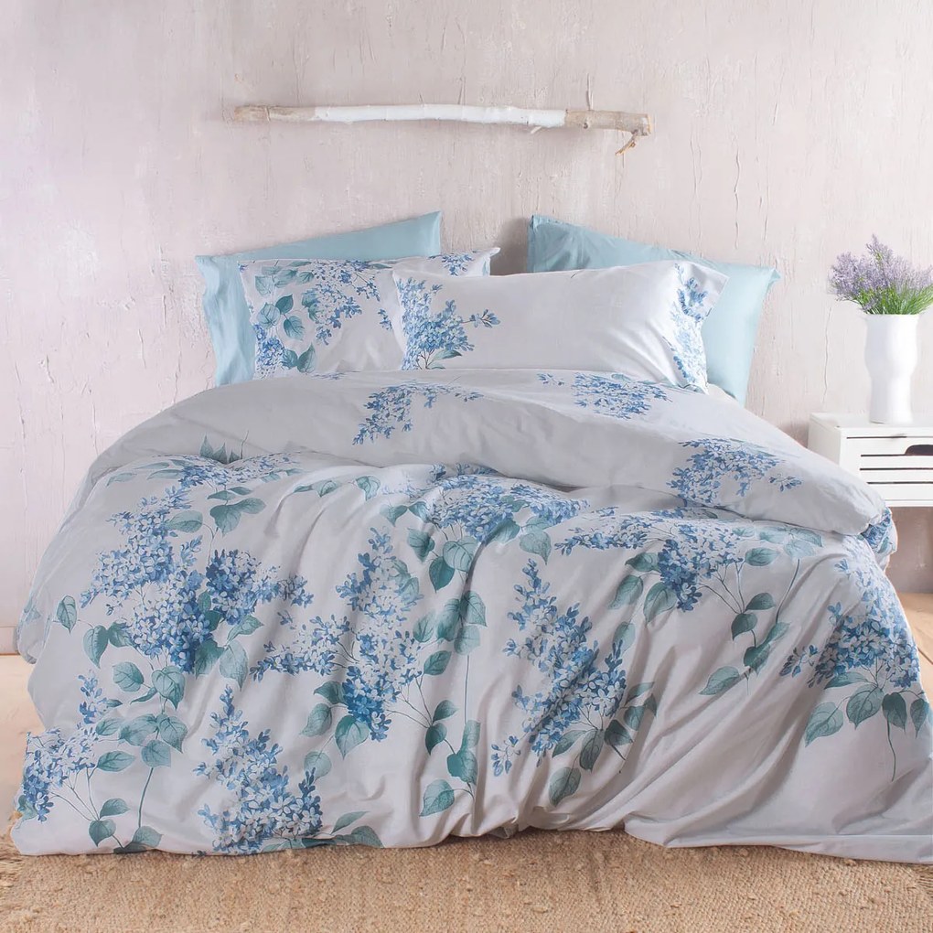 Κουβερλί Υπέρδιπλο (Σετ 220x240) Rythmos Symbol Eve Blue