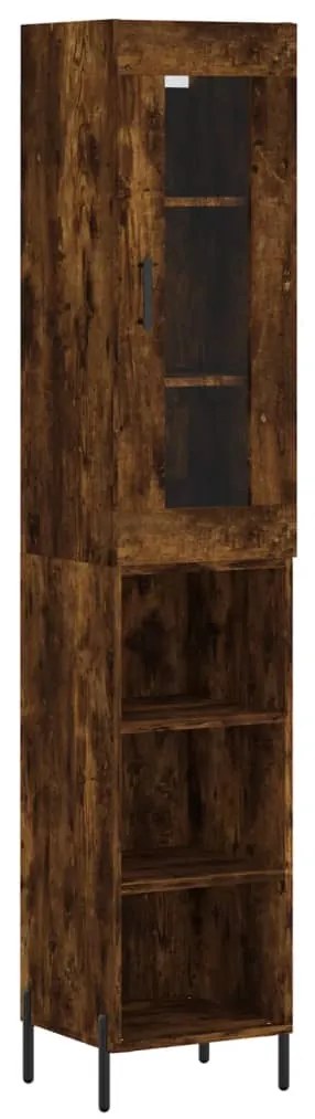 vidaXL Ντουλάπι Καπνιστή δρυς 34,5x34x180 εκ. από Επεξεργασμένο Ξύλο
