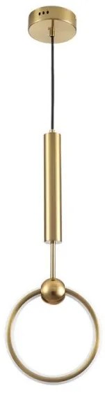 Κρεμαστό Φωτιστικό Οροφής LED 13W 3000K 150x20 Axel Viokef 4295101 Χρυσό